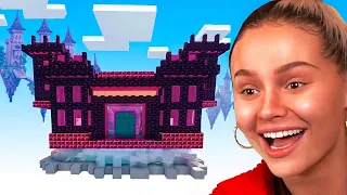 Building An Insane Floating Castle On Minecraft SMP