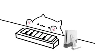 Bingo Cat playing Wii music