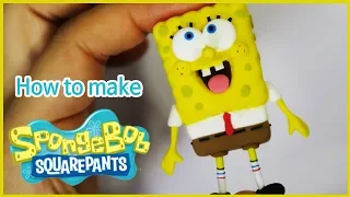 Making spongebob squarepants/clay figure/air dry clay tutorial