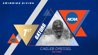 Florida Swimming: Caeleb Dressel 100 Free NCAA Champion