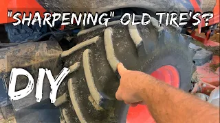 DIY, Adding some bite to old tractor tires.