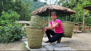 How to Knitting a Girl's Bamboo Baskets l Lý Thị An - Ep.68