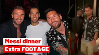 Messi Beckham celebrating dinner after successful games at Inter Miami