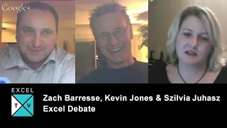 Excel Debate with Zach Barresse, Kevin Jones and Szilvia Juhasz