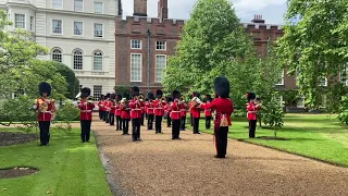 Good luck to the #ThreeLions from The Prince, The Duchess and the Band of the Coldstream Guards!