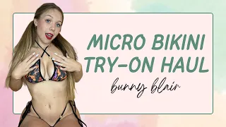 Bunny Blair | Micro Bikini Try-On Haul | Cheeky, Thong 4K