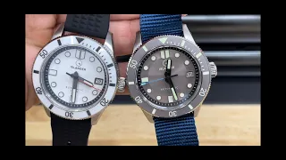 Two Islander Bayport Automatic Dive Watches  - 40mm ISL-123 Grey Dial and ISL-173 Ghost White Dial