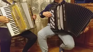 Zapada zmrok  /piękna pieśń/- na dwa akordeony (Duet akordeonowy) 🎹🙂