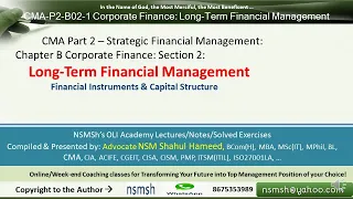 nsmsh CMA P2 B02 1 Corporate Long Term Financial Management   Capital Structure