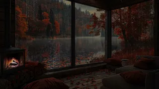 Campfire Sounds With Rain🔥🌧️Sleep, Relax, Meditate | Cozy Rain & Fire Ambience