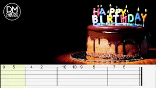 Happy Birthday Guitar Play-along - all on one string - beginner/ Child friendly