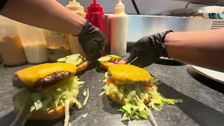 POV 20 minutes morning rush🍔😋🍔  || Cheese burger making || Working alone