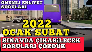 ÇÖZ KAZAN/ 2022 OCAK ŞUBAT EHLİYET SORULARI/ 2022 EHLİYET SINAV SORULARI / EHLİYET ANİMASYON SORULAR