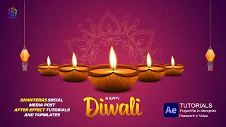 Diwali Video After Effect Tutorial | Happy Diwali Motion Graphics | Diwali Templates after effect