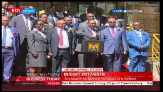 Kenyan Budget 2017/2018  - Finance CS Henry Rotich shows the Budget Briefcase