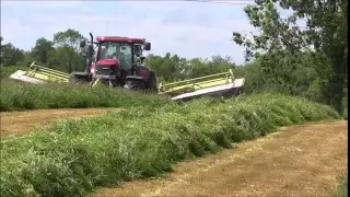 Case Puma 225 with Claas Butterfly Mowers 2015 Shelton contracting