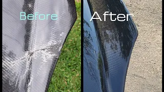 How to Restore Faded Broken Carbon Fiber Vented Hood - G35 Part 1