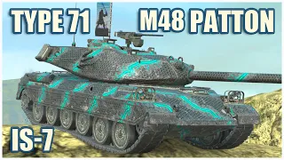 M48 Patton, Type 71 & IS-7 • WoT Blitz Gameplay