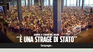 Crollo ponte Genova, migliaia di cittadini ai funerali delle vittime: "È una strage di Stato"