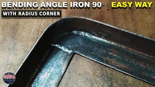 CUTTING AND BENDING ANGLE IRON WITH RADIUS CORNER