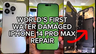 I Fixed The World’s First Water Damaged iPhone 14 Pro max 🫣 Watch till the end !!