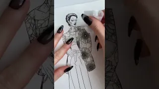 asmr / simple fashion look in my sketchbook using washis #5