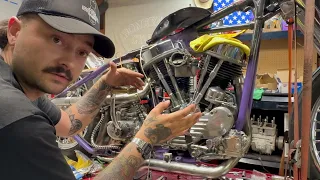 FIRST START?!? 1951 PANHEAD CHOPPER BUILD PT 8