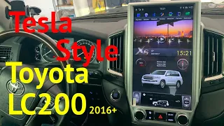 Обзор Tesla Style Toyota Land Cruiser 200 2016+