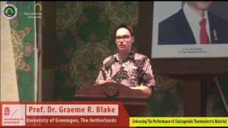 Enhancing The Performance of Chalcogenide Thermoelectric Material Graeme R  Blake ICAMST 2016 UM