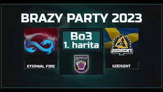 ETERNAL FIRE 🆚 GODSENT | 1.HARİTA INFERNO | Bo3 | Brazy Party 2023 | @rootthegamer