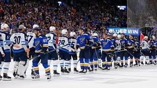 Blues, Jets shake hands after hard-fought series