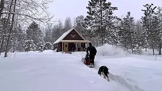 Frozen Off Grid Cabin After A Snowstorm: Snow Removal And Homesteading Talk
