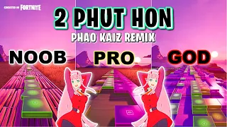 Phao - 2 Phut Hon KAIZ Remix Zero Two - Noob vs Pro vs God (Fortnite Music Blocks) with map code!