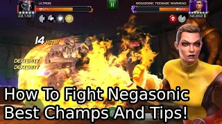 How To Fight Negasonic! Thronebreaker EQ | Best Champions For Her! | Marvel Contest Of Champions