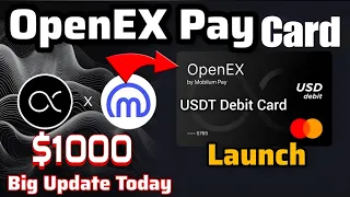 Big Announcement 💥 Openex Token New Update // Openex Usdt Debit Card 😱 1oex = $1000 🤑🎉 #openex #oex