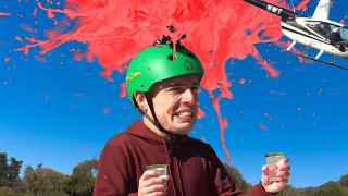 WE DROPPED 375 LITRES OF GUNGE OUT OF A HELICOPTER!! | What Now?