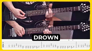 Drown - Smashing Pumpkins | Tabs | Guitar Lesson | Guitar Cover | Tutorial | All Guitar Parts