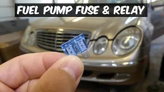 MERCEDES W211 FUEL PUMP FUSE RELAY LOCATION REPLACE