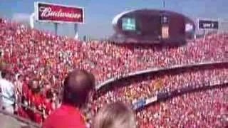 KC Chiefs - Great Star Spangled Banner rendition at Arrowhead-Warthog flyover