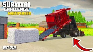 THE FIRST COTTON BALE IS DELIVERED TO THE SPINNERY Survival Challenge Multiplayer FS22 Ep 32