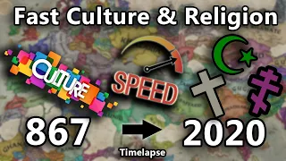 FAST Religion and culture!!! Crusader Kings 3 Timelapse | Ai only