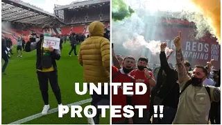 *FANS GO MENTAL AND PITCH INVASION AT OLD TRAFFORD IN GLAZERS OUT PROTEST*