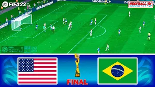 FIFA 23 - USA vs BRAZIL - FIFA WOMEN'S WORLD CUP 2023 FINAL | PC GAMEPLAY | ACTION MATCH 4K