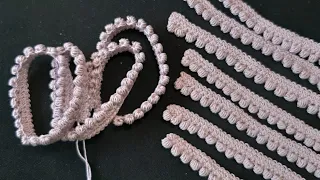 Lesson 07. Wide caterpillar cord with knots. Blouse. Ash pink dream. Irish lace. Crochet.