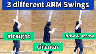 【Volleyball Spike】Arm Swing 3motions