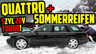 Mythos: QUATTRO mit SOMMERREIFEN im SCHNEE! - Audi S6 5Zylinder 20V TURBO - Marco testet!