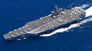 USS Theodore Roosevelt CVN-71 in Action Takeoffs and Landings on Super Aircraft Carrier