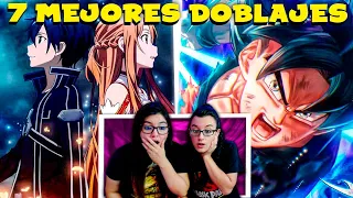 Los 7 MEJORES DOBLAJES del ANIME LATINO🇲🇽😱😂 | REACCION 🇪🇸