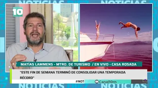 Mar. 2022 - PreViaje, Balance Temporada, Fin de Semana Largo - Matias Lammens - Canal 10 Rio Negro
