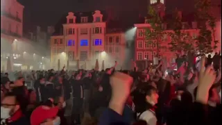 Lille Champion of France 2020/21. Endless celebration in the centre of Lille tonight.